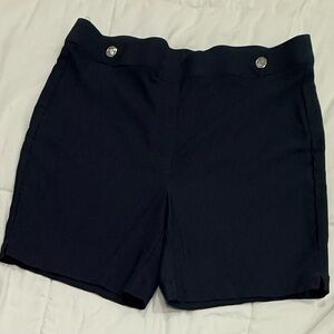 **Rafaella Stretch Bermuda Shorts – Dark Blue Denim Look – Size 14**